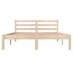 vidaXL Cadru de pat dublu, 135x190 cm, lemn masiv de pin