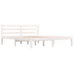 vidaXL Cadru de pat King Size, alb, 150x200 cm, lemn masiv de pin vidaXL Cadru de pat King Size, alb, 150x200 cm, lemn masiv de pin