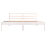 vidaXL Cadru de pat King Size, alb, 150x200 cm, lemn masiv de pin vidaXL Cadru de pat King Size, alb, 150x200 cm, lemn masiv de pin