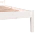 vidaXL Cadru de pat King Size, alb, 150x200 cm, lemn masiv de pin vidaXL Cadru de pat King Size, alb, 150x200 cm, lemn masiv de pin