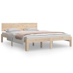 vidaXL Cadru de pat King Size, 150x200 cm, lemn masiv vidaXL Cadru de pat King Size, 150x200 cm, lemn masiv
