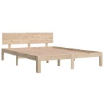 vidaXL Cadru de pat King Size, 150x200 cm, lemn masiv vidaXL Cadru de pat King Size, 150x200 cm, lemn masiv