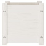 vidaXL Jardinieră de grădină, alb, 31x31x31 cm, lemn masiv de pin vidaXL Jardinieră de grădină, alb, 31x31x31 cm, lemn masiv de pin