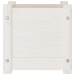 vidaXL Jardiniere de grădină, 2 buc., alb, 31x31x31 cm, lemn masiv pin