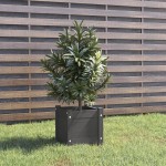 vidaXL Jardinieră de grădină, gri, 31x31x31 cm, lemn masiv de pin vidaXL Jardinieră de grădină, gri, 31x31x31 cm, lemn masiv de pin