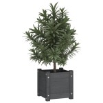 vidaXL Jardinieră de grădină, gri, 31x31x31 cm, lemn masiv de pin vidaXL Jardinieră de grădină, gri, 31x31x31 cm, lemn masiv de pin
