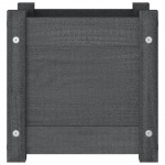 vidaXL Jardinieră de grădină, gri, 31x31x31 cm, lemn masiv de pin vidaXL Jardinieră de grădină, gri, 31x31x31 cm, lemn masiv de pin