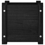 vidaXL Jardiniere grădină, 2 buc., negru, 31x31x31 cm, lemn masiv pin