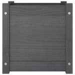 vidaXL Jardinieră de grădină, gri, 40x40x40 cm, lemn masiv de pin vidaXL Jardinieră de grădină, gri, 40x40x40 cm, lemn masiv de pin
