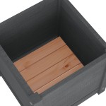 vidaXL Jardinieră de grădină, gri, 40x40x40 cm, lemn masiv de pin vidaXL Jardinieră de grădină, gri, 40x40x40 cm, lemn masiv de pin
