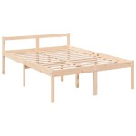 vidaXL Pat pentru seniori dublu mic, 120x190 cm, lemn masiv de pin vidaXL Pat pentru seniori dublu mic, 120x190 cm, lemn masiv de pin