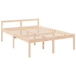 vidaXL Pat pentru seniori, 140x190 cm, lemn masiv de pin