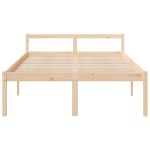 vidaXL Pat pentru seniori, 140x190 cm, lemn masiv de pin