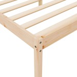 vidaXL Pat pentru seniori, 140x190 cm, lemn masiv de pin