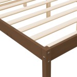 vidaXL Pat pentru seniori king, maro miere, 150x200 cm, lemn masiv pin