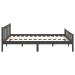 vidaXL Cadru de pat King Size, gri, 150x200 cm, lemn masiv vidaXL Cadru de pat King Size, gri, 150x200 cm, lemn masiv