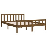 vidaXL Cadru de pat King Size, maro miere, 150x200 cm, lemn masiv vidaXL Cadru de pat King Size, maro miere, 150x200 cm, lemn masiv