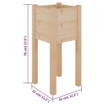 vidaXL Jardinieră de grădină, 31x31x70 cm, lemn masiv de pin vidaXL Jardinieră de grădină, 31x31x70 cm, lemn masiv de pin
