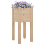 vidaXL Jardiniere de grădină, 2 buc., 31x31x70 cm, lemn masiv de pin