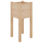 vidaXL Jardiniere de grădină, 2 buc., 31x31x70 cm, lemn masiv de pin