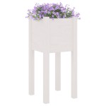 vidaXL Jardiniere de grădină, 2 buc., alb, 31x31x70 cm, lemn masiv pin vidaXL Jardiniere de grădină, 2 buc., alb, 31x31x70 cm, lemn masiv pin