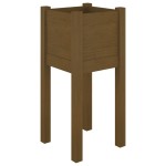 vidaXL Jardinieră de grădină, maro miere, 31x31x70 cm, lemn masiv pin vidaXL Jardinieră de grădină, maro miere, 31x31x70 cm, lemn masiv pin