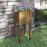 vidaXL Jardinieră de grădină, maro miere, 31x31x70 cm, lemn masiv pin vidaXL Jardinieră de grădină, maro miere, 31x31x70 cm, lemn masiv pin