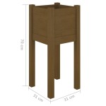 vidaXL Jardinieră de grădină, maro miere, 31x31x70 cm, lemn masiv pin vidaXL Jardinieră de grădină, maro miere, 31x31x70 cm, lemn masiv pin