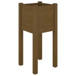 vidaXL Jardiniere grădină 2 buc. maro miere 31x31x70 cm lemn masiv pin