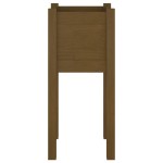 vidaXL Jardiniere grădină 2 buc. maro miere 31x31x70 cm lemn masiv pin