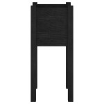 vidaXL Jardiniere de grădină 2 buc. negru 31x31x70 cm lemn masiv pin vidaXL Jardiniere de grădină 2 buc. negru 31x31x70 cm lemn masiv pin