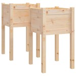 vidaXL Jardiniere de grădină, 2 buc., 40x40x70 cm, lemn masiv de pin vidaXL Jardiniere de grădină, 2 buc., 40x40x70 cm, lemn masiv de pin