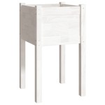 vidaXL Jardinieră de grădină, alb, 40x40x70 cm, lemn masiv de pin vidaXL Jardinieră de grădină, alb, 40x40x70 cm, lemn masiv de pin