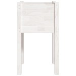 vidaXL Jardiniere de grădină, 2 buc., alb, 40x40x70 cm, lemn masiv pin