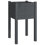 vidaXL Jardinieră de grădină, gri, 40x40x70 cm, lemn masiv de pin vidaXL Jardinieră de grădină, gri, 40x40x70 cm, lemn masiv de pin