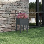 vidaXL Jardinieră de grădină, gri, 40x40x70 cm, lemn masiv de pin vidaXL Jardinieră de grădină, gri, 40x40x70 cm, lemn masiv de pin