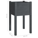 vidaXL Jardinieră de grădină, gri, 40x40x70 cm, lemn masiv de pin vidaXL Jardinieră de grădină, gri, 40x40x70 cm, lemn masiv de pin