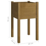 vidaXL Jardinieră de grădină, maro miere, 40x40x70 cm, lemn masiv pin vidaXL Jardinieră de grădină, maro miere, 40x40x70 cm, lemn masiv pin
