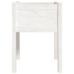 vidaXL Jardiniere de grădină, 2 buc., alb, 50x50x70 cm, lemn masiv pin
