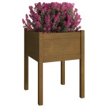 vidaXL Jardiniere grădină 2 buc. maro miere 50x50x70 cm lemn masiv pin