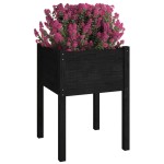 vidaXL Jardiniere de grădină, 2 buc., negru, 50x50x70cm lemn masiv pin vidaXL Jardiniere de grădină, 2 buc., negru, 50x50x70cm lemn masiv pin