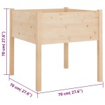 vidaXL Jardinieră de grădină, 70x70x70 cm, lemn masiv de pin vidaXL Jardinieră de grădină, 70x70x70 cm, lemn masiv de pin