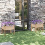 vidaXL Jardiniere de grădină, 2 buc., 70x70x70 cm, lemn masiv de pin vidaXL Jardiniere de grădină, 2 buc., 70x70x70 cm, lemn masiv de pin