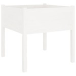 vidaXL Jardinieră de grădină, alb, 70x70x70 cm, lemn masiv de pin vidaXL Jardinieră de grădină, alb, 70x70x70 cm, lemn masiv de pin