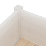 vidaXL Jardinieră de grădină, alb, 70x70x70 cm, lemn masiv de pin vidaXL Jardinieră de grădină, alb, 70x70x70 cm, lemn masiv de pin