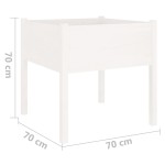 vidaXL Jardinieră de grădină, alb, 70x70x70 cm, lemn masiv de pin vidaXL Jardinieră de grădină, alb, 70x70x70 cm, lemn masiv de pin