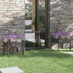 vidaXL Jardiniere de grădină, 2 buc., gri, 70x70x70 cm, lemn masiv pin vidaXL Jardiniere de grădină, 2 buc., gri, 70x70x70 cm, lemn masiv pin
