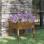 vidaXL Jardinieră de grădină, maro miere, 70x70x70 cm, lemn masiv pin vidaXL Jardinieră de grădină, maro miere, 70x70x70 cm, lemn masiv pin