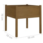 vidaXL Jardinieră de grădină, maro miere, 70x70x70 cm, lemn masiv pin vidaXL Jardinieră de grădină, maro miere, 70x70x70 cm, lemn masiv pin