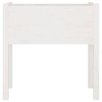 vidaXL Jardiniere de grădină, 2 buc., alb, 70x31x70 cm, lemn masiv pin